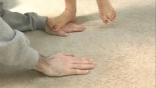 feet crushing hands.