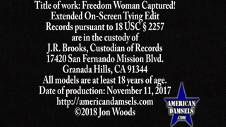 Freedom Woman Captured! Extended On-Screen Tying Edit