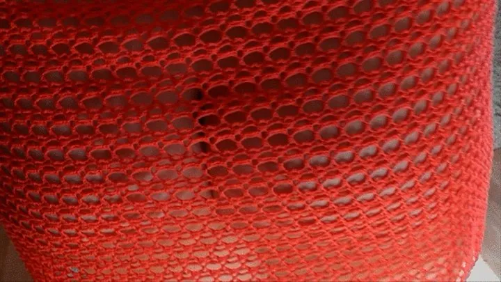 Masturbating in my red fishnet dress (2021)