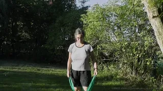 Outdoor exercises with my resistance band (2019)