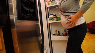8 Months Preggy Food and Vore starring Giantess Katelyn
