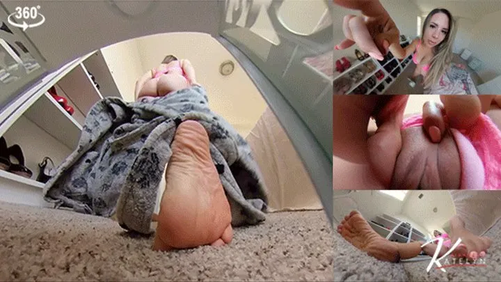 Obeying my Big Little Step-Sister by Cumming for Her Feet starring Giantess Katelyn Brooks ( 360 VR)