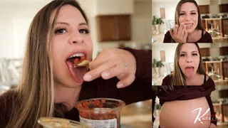 Lots of Natural Burps while Eating Thanks to Pregnancy starring Katelyn Brooks