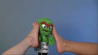 Feet on a Fuzzy Green Face