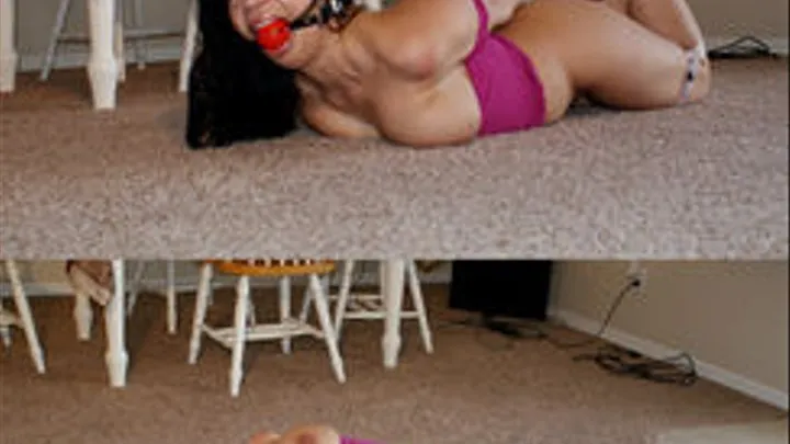 We Found The Big Boobed Baby Sitter Hogtied With A Ball In Her Mouth!