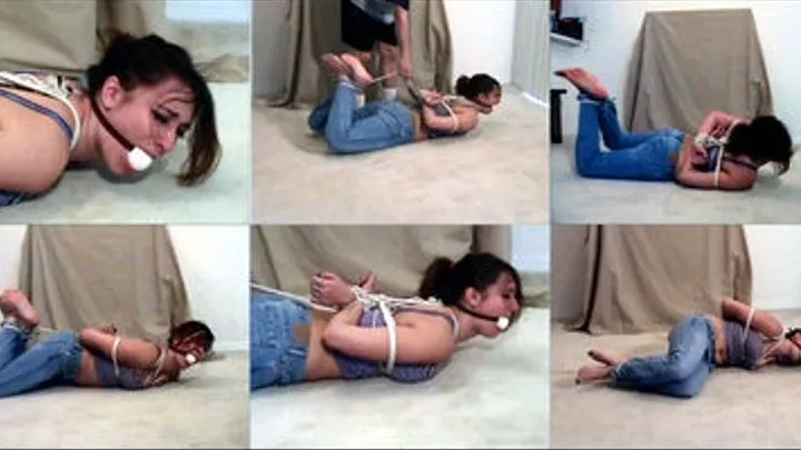 Bondage Newbie Arielle Hogtied To Tears! Full Video