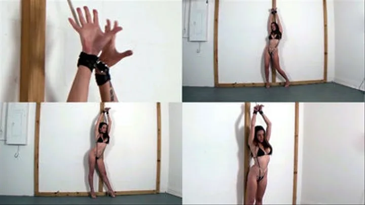 High Heeled Step-Daughter Strung Up In Her Slingshot Swimsuit