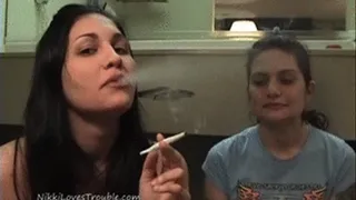 Nikki & Jade Indica's POV Hand Rolled Ciggarette Smoke