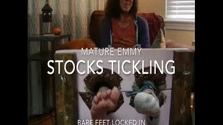 Mature Emmy ALL OUT Feet tickled stocks!