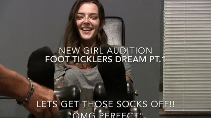 new girl Audition Simply perfect ticklish feet pt 1