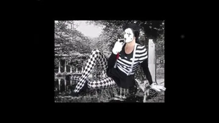 a mime smoking