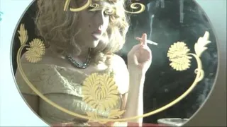 blonde bomshel smoking