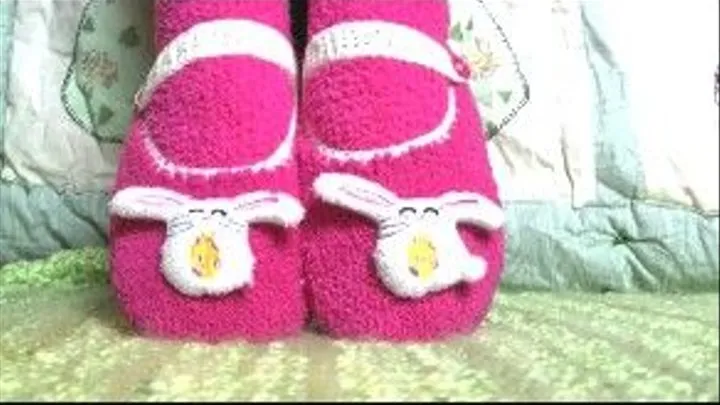 Close up bunny slippers ed