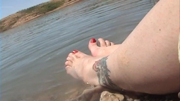 Toes in lake xj
