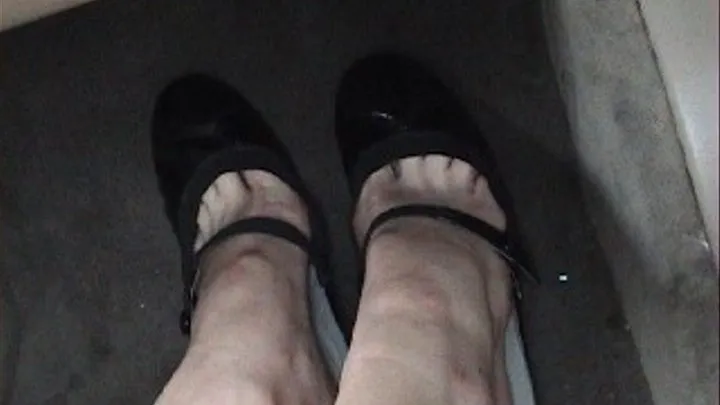 Mary Jane's shoes in car