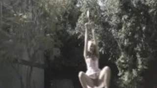 Young Jaime Sucks Lolipop Out Of Her Shaved Pussy On The Treehouse!