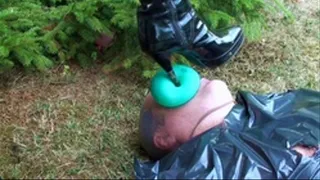 Wet Games In The Garden With Final Strap On Shots Ride (7° part - )