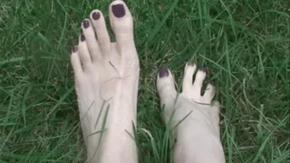 The feeling of grass between my toes...