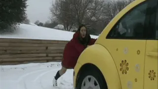 Slipping in the snow. Part 1