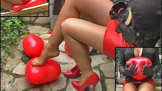 Red Patent Leather Pumps 3 - Balloons - Part 2