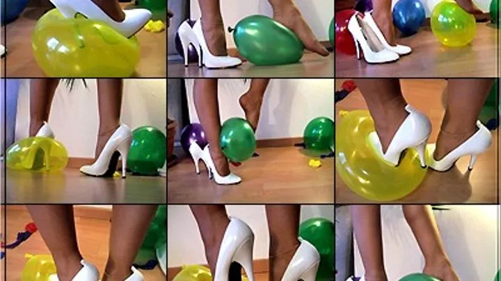 White Patent Heels II - Balloon Crush