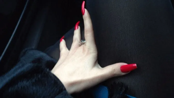 Long nails car tease...