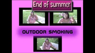 End of summer outdoor smoking