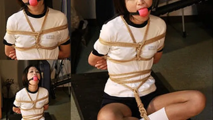 CK23 Chiaki Bound and Gagged in Japanese School Gym Clothes Part2