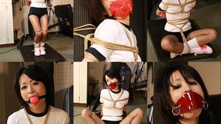 CK22-24 Chiaki Bound and Gagged in Japanese School Gym Clothes FULL