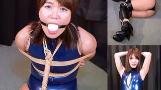 KS12 Cute Japanese Girl Kanon Bound in Latex Swimwear Part1