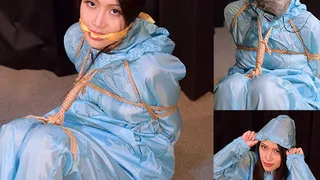 NH8 Cute Japanese Girl Namie Tied & Gagged in Raincoat Part1