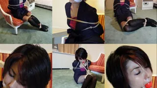 ER8 Secretary Erika tied up in her business suit