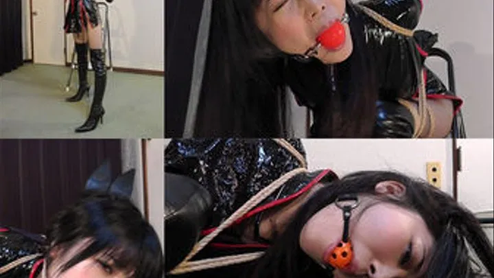 IC4-5 Captured Super Heroine - Female Ninja Rino Bound and Gagged - FULL