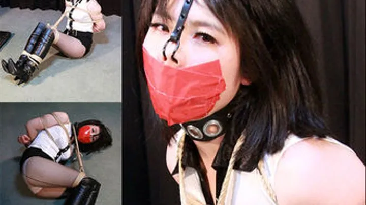 HA13 Haruka Bound and Gagged in Leather Boots Part2