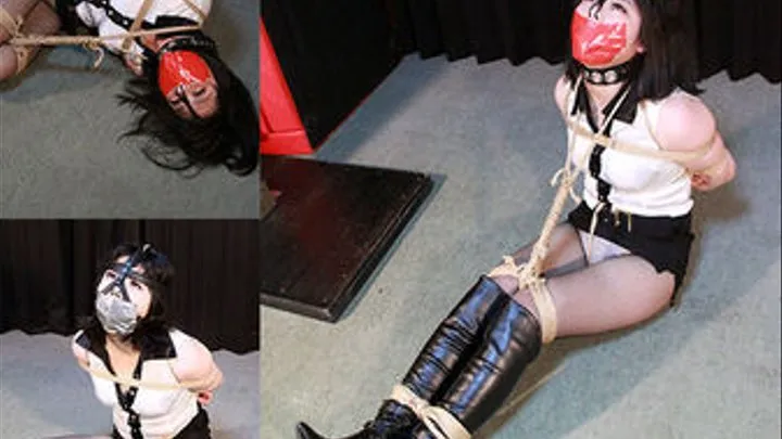 HA16 Haruka Bound and Gagged in Leather Boots -Outtakes