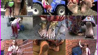 Hippie-punk girl Anchor's gorgeous Dirty Feet on the Street pt. 3