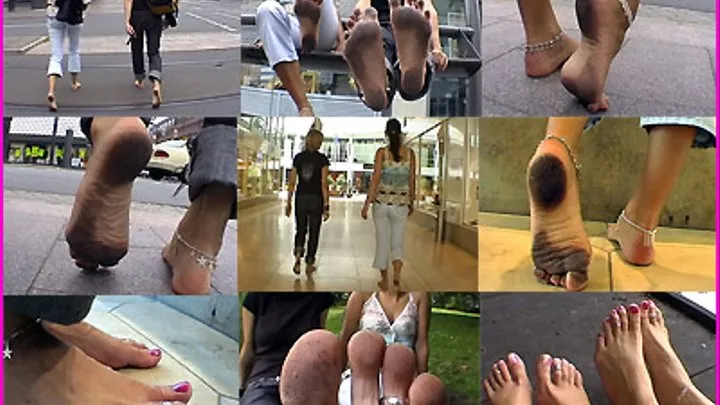 Zoe and Celina Barefoot in the City (RE-EDITED VERSION))