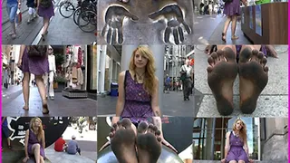 Valeska's Dirty Bare Soles in the City pt. 2