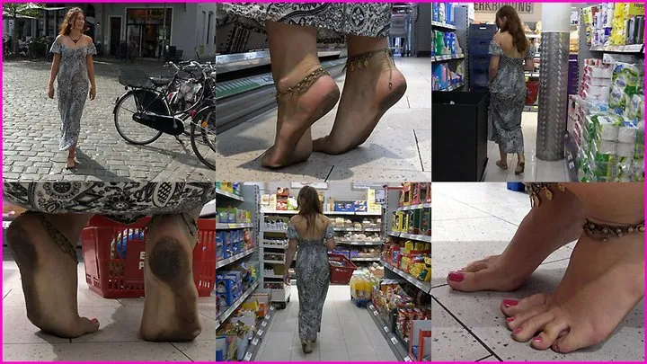 Lemoni's Dirty Bare Summer Soles in a Supermarket