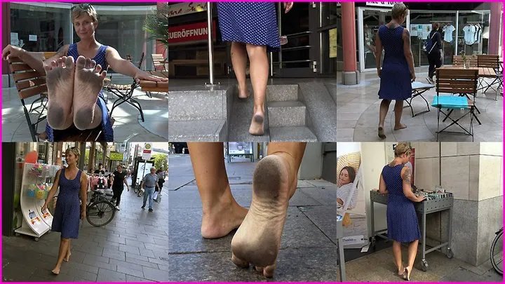 Lo's dirty Soles and beautiful Bare Feet in the City