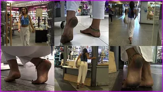 Tanita's Dirty Bare Soles at the Train Station and in various Shops