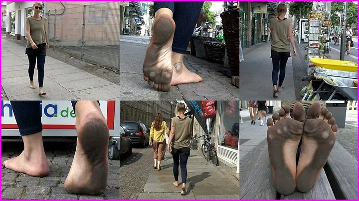 Frances' dirty black Soles in the City