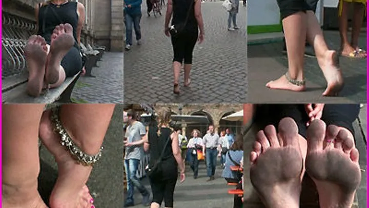 Shanti walks Barefoot on the Market Place