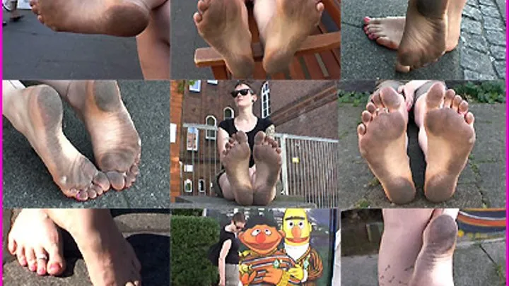 Tomma walks Barefoot through the Suburb with Dirty Soles pt. 1