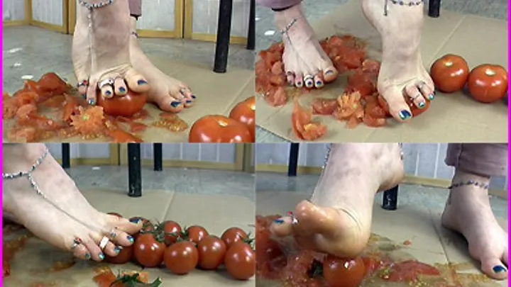 Friederike crushes Tomatoes with her Bare Feet