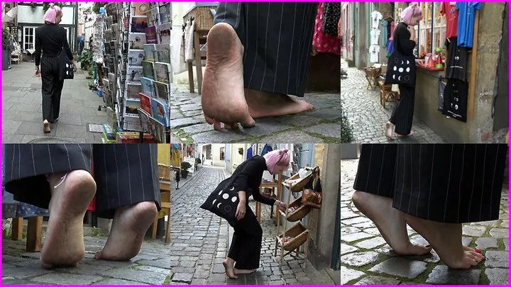 Alina's Bare Feet in the City