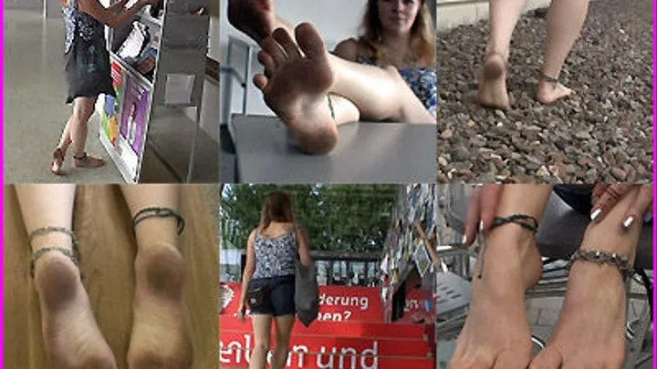 Dasha's cute Bare Feet at the University