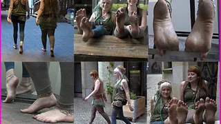 Barefoot Dreadlock Hippie Girls Sari and Nika