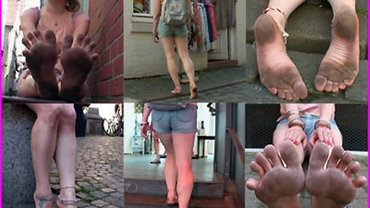 Dasha's cute Bare Feet in the City