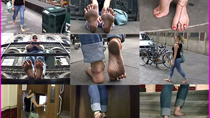 Dasha's Barefoot Fun in the City pt. 1